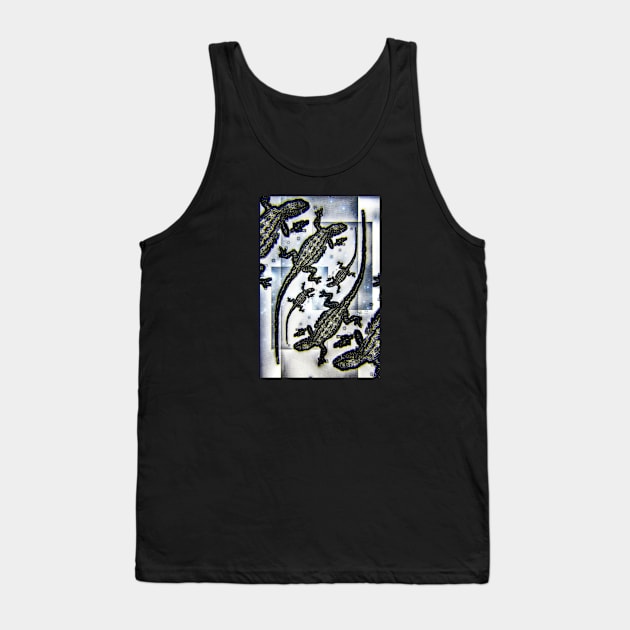 Blue Lizards Tank Top by Borges